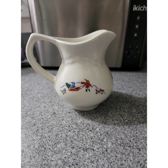 Pfaltzgraff Snow Village Cream and Sugar Bowl - Picture 6 of 7